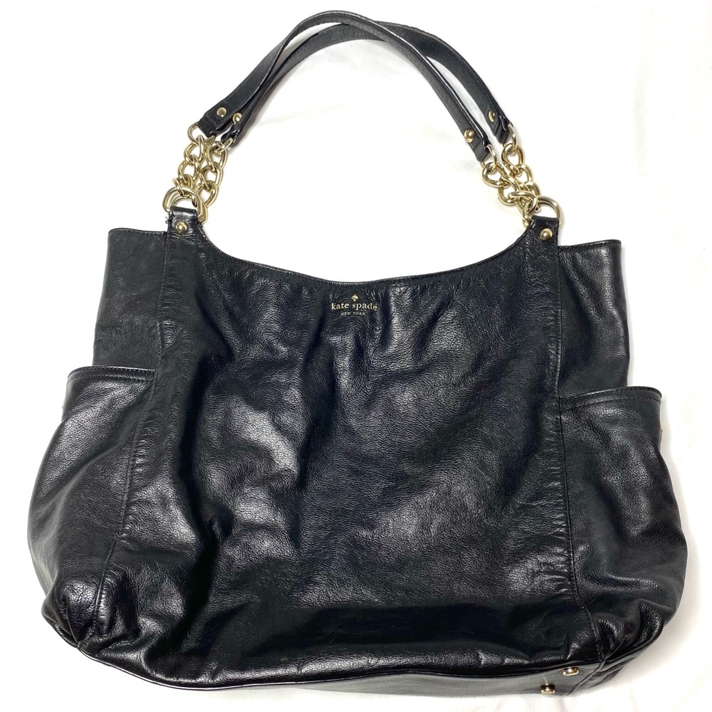 Kate Spade Black Pebbled Leather Hobo Bag